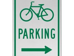 Bicycle Parking Right Arrow Sign